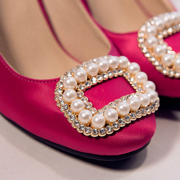 XL131 DIY pearl rhinestone buckle/Korean version detachable shoe flower/Factory outlets 49x61mm MOQ 10pcs