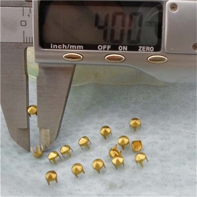 A063 Six Facets Studs For Leathercraft(iron/brass) 4mm 1000pcs/bag