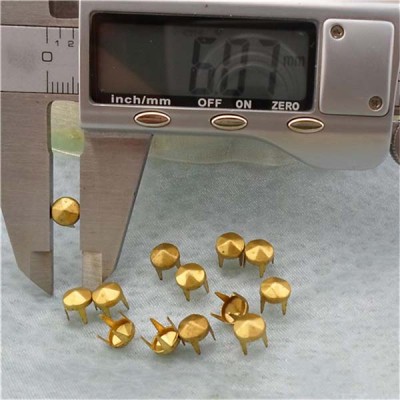 A065 Six Facets Studs For Clothing(iron/brass) 6mm 1000pcs/bag