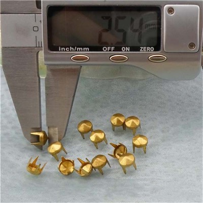 A065 Six Facets Studs For Clothing(iron/brass) 6mm 1000pcs/bag