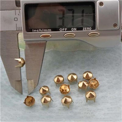A066 Metal Six Facets Studs(iron/brass) 6.5mm 1000pcs/bag