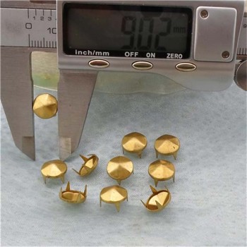 A067 Silver Six Facets Studs(iron/brass) 9mm 1000pcs/bag