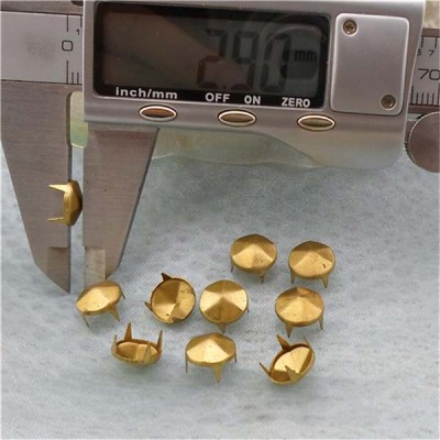 A067 Silver Six Facets Studs(iron/brass) 9mm 1000pcs/bag