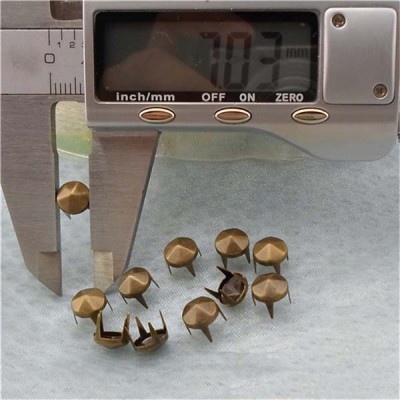 A703248 Six Facets Spikes Studs(iron/brass) 7mm 1000pcs/bag