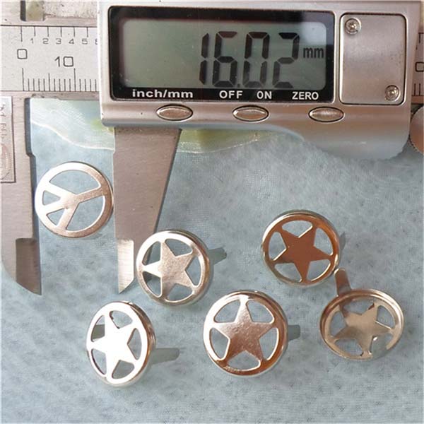 A032 Metal Pentagram Studs(iron/brass) 16mm 1000pcs/bag