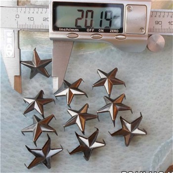 A044 Iron Pentagram Studs(iron/brass) 20mm 1000pcs/bag