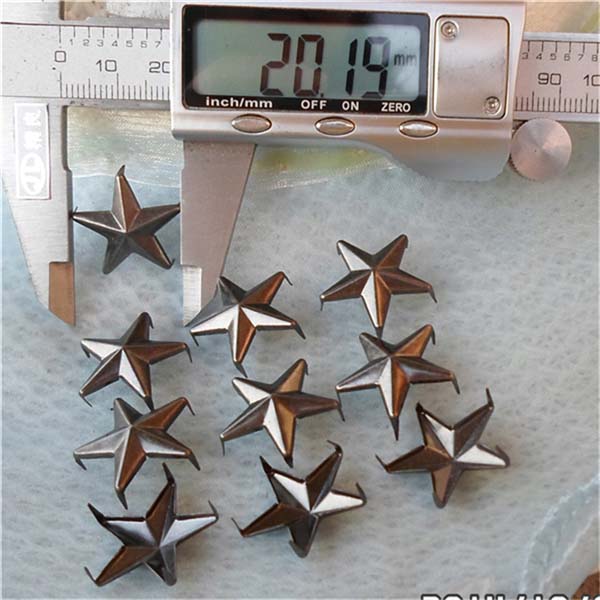 A044 Iron Pentagram Studs(iron/brass) 20mm 1000pcs/bag