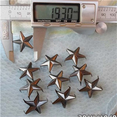 A044 Iron Pentagram Studs(iron/brass) 20mm 1000pcs/bag