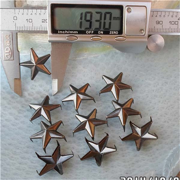 A044 Iron Pentagram Studs(iron/brass) 20mm 1000pcs/bag