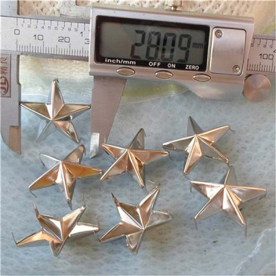 A046 Diy Pentagram Studs(iron/brass) 28mm 100pcs/bag