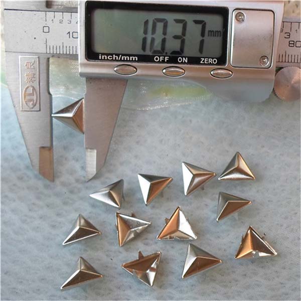 A018 Triangle Studs For Garments(iron/brass) 12mm 1000pcs/bag