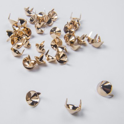 A1377 US77 Cone Studs(iron/brass) 13.7x6mm 100pcs/bag