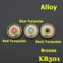 KB301 Conchos Turquoise 25mm 1pc/bag