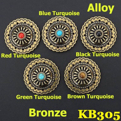 KB305 Turquoise Conchos Wholesale 36mm 1pc/bag