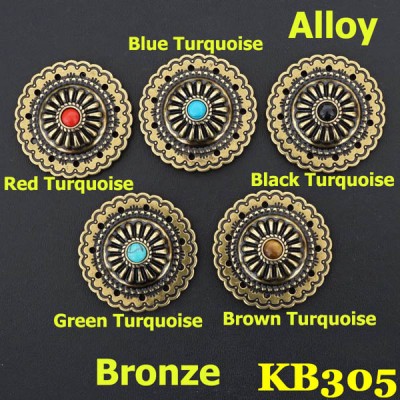 KB305 Turquoise Conchos Wholesale 36mm 1pc/bag