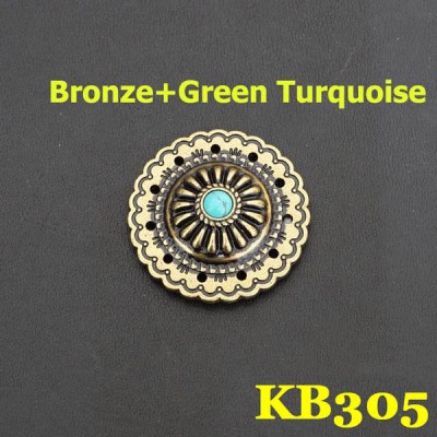 KB305 Turquoise Conchos Wholesale 36mm 1pc/bag