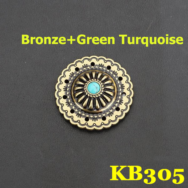 KB305 Turquoise Conchos Wholesale 36mm 1pc/bag