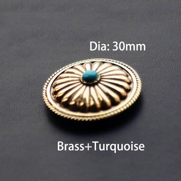 NA043 Turquoise Conchos 30mm