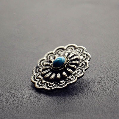 NA090 Turquoise Conchos 33.5x27.5mm