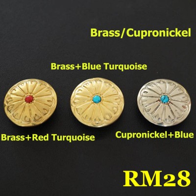 RM28 Pure Copper Flower Conchos 26.5mm 1pc/bag